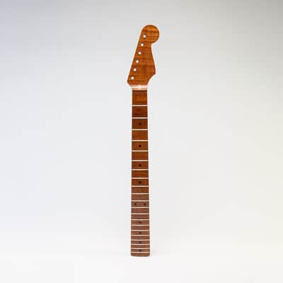 Allparts Select "Licensed by Fender®" AAA+ Roasted Flame Maple Vintage Spec Replacement Neck for Stratocaster® - Nitro Finish - Soft V Shape image 2