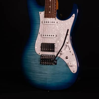 Ibanez AZ22S1F Flame Top Electric, Transparent Turquiose Burst image 2