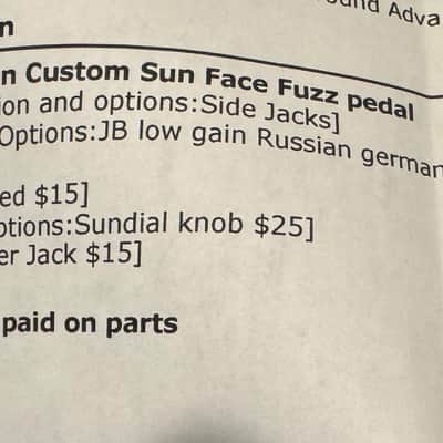 Analogman Sun Face JB LG Low Gain Germanium Fuzz with Sun Dial Knob 2023 - Present - Gold image 4