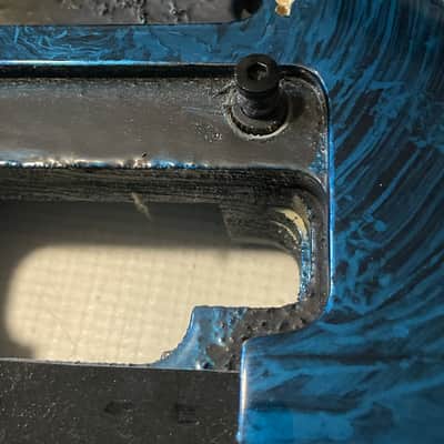 2000's Japan Jackson DKMG Dinky Cobalt Blue Swirl Guitar Body Floyd Ready image 5