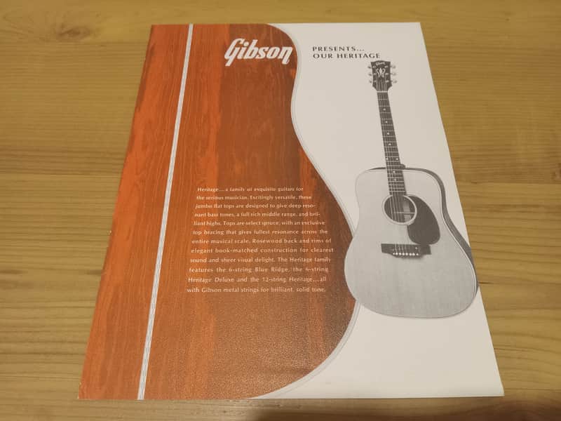 Vintage 1969 Gibson Heritage Deluxe / 12 and Blue Ridge Acoustic Guitar Introduction Flyer! Rare, Original Case Candy, Paperwork! image 1