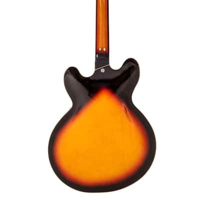 Vintage Guitars VSA500P ReIssued Semi-Hollow Electric Guitar - Vintage Sunburst image 4