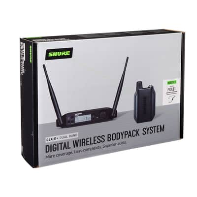 Shure GLXD14+/PGA31 Dual Band Pro Digital Wireless Microphone System - 12-Hour Battery Life, 100 ft Range | PGA31 Headset Mic, Single Channel Receiver (GLXD14+/PGA31-Z3) image 2