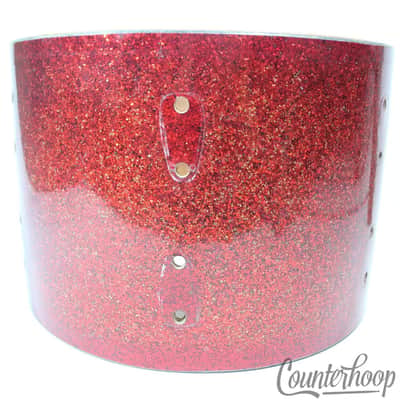 Slingerland 9x13" 3Ply African Mahogany Tom Drum Shell Red Sparkle Radio King'61 image 4