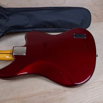 Fender JAB-EQ Left Handed Jaguar Bass CIJ 2008 Old Candy Apple Red w/ Bag image 11