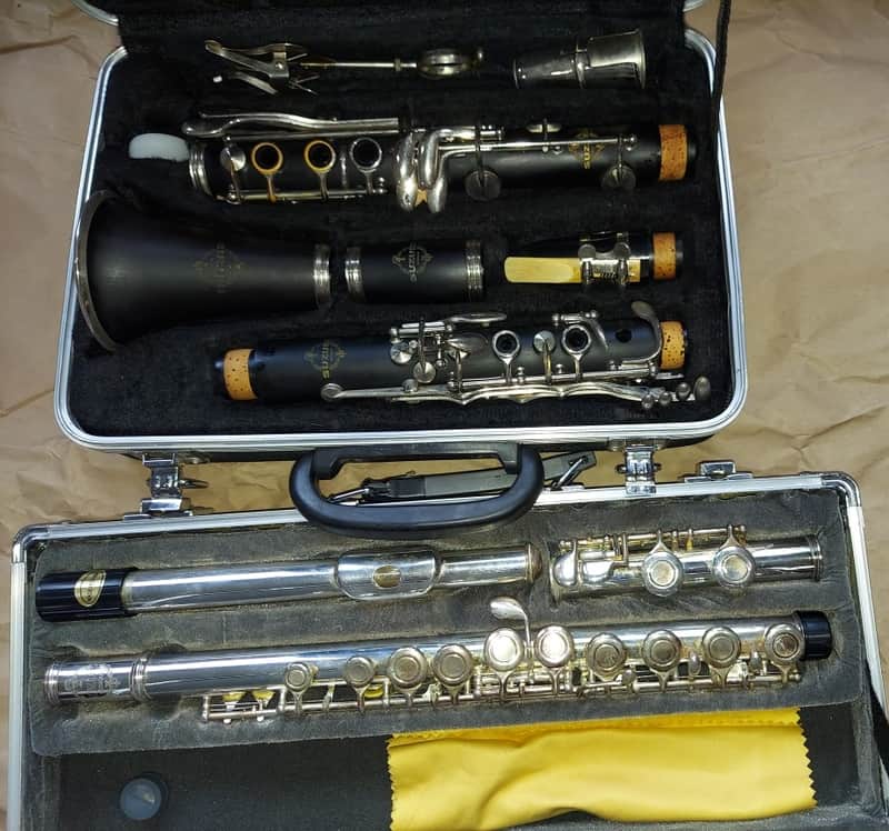 BOTH: Suzuki Musique Clarinet AND Flute, with cases, Very Good image 1