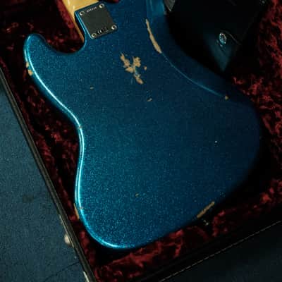 Fender 1964 Jazz Bass Relic - 2018 Blue Spkl image 7