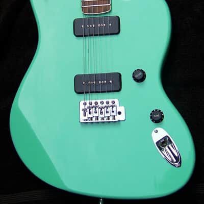 Custom Shop Surf Green+ 22 Fret Bound Ebony Pearl Inlay Neck+Treble Bleed Circuit+Matched Pair P-90's+Frets Leveled, Crowned and Polished for No Buzz and Low Action + Full Setup! image 5