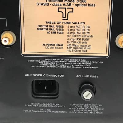 Threshold S/200 STASIS Stereo Power Amp image 5