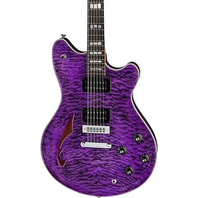 EVH SA-126 Special Semi-Hollow Electric Guitar 2024 - Transparent Purple image 6