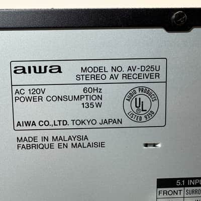 Aiwa AV-D25U Receiver HiFi Stereo Vintage Home Audio 5.1 Channel Surround Phono image 6