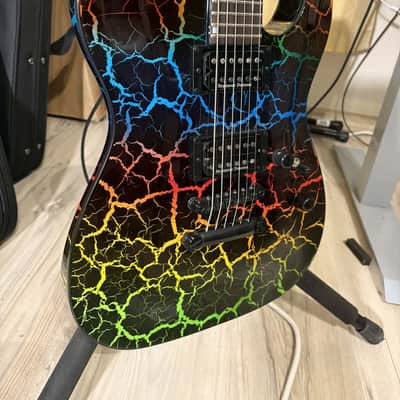 ESP LTD Eclipse Custom 87 NT - Rainbow Crackle image 2