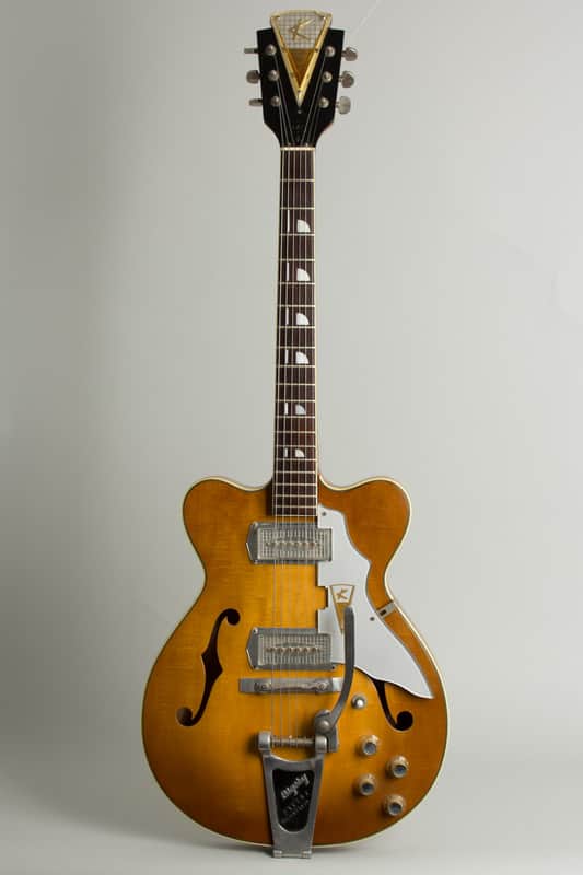 Kay K-775 Jazz II Thinline Hollow Body Electric Guitar (1961), original two-tone hard shell case. image 1