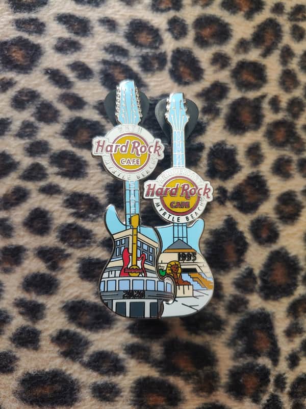 Hard Rock Cafe Staff Guitar Pin Set 25th Anniversary 2020 Myrtle Beach (Limited Edition 150) image 1