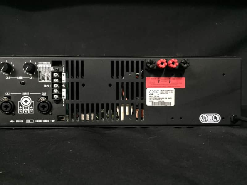 QSC USA 400 stereo power amp 2000? Black | Reverb