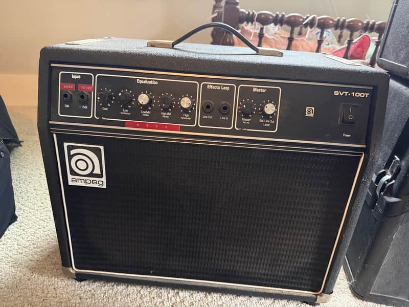 Ampeg SVT-100T 100-Watt 2x8" Bass Combo 1990 - 1992 - Black image 1