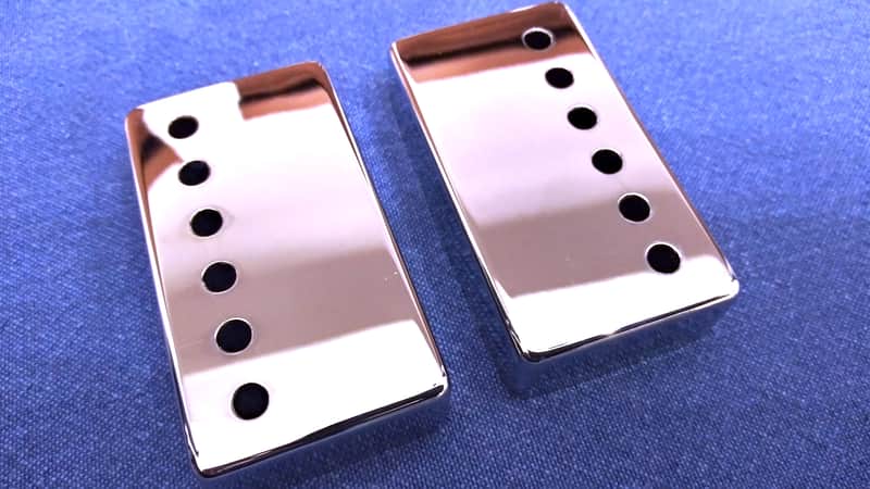 D'Angelico Humbucking Pickup Covers Chrome 2020 - Chrome image 1
