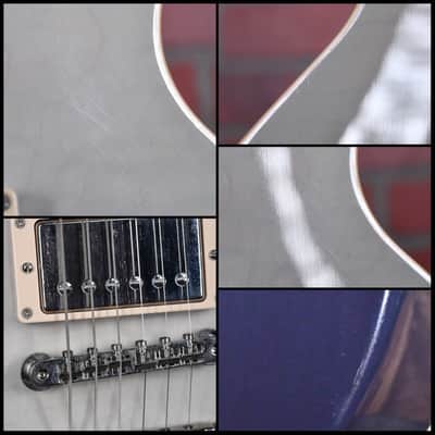 Gibson Custom Shop 1959 Les Paul Reissue Figured Maple Top Transparent White with Blue Back Finish 2005 w/OHSC image 11