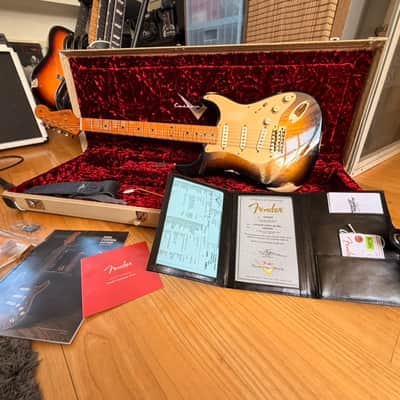 Fender Custom Shop '55 Reissue Stratocaster Relic (BKP Tryptich) image 1