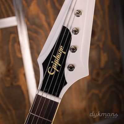 Epiphone 1963 Firebird V Maestro Vibrola Polaris White image 11