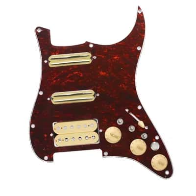 Red Turtle Shell Guitar Strat Stratocaster Style Loaded Prewired Pickguard, Multi Tones Wiring image 1