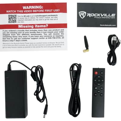 Rockville BLUDAC2S Hi-Res 192K Amplifier Home Bluetooth Receiver Optical/Sub Out image 7