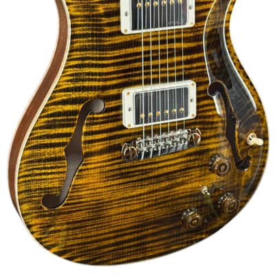 2025 PRS 40th Anniversary Hollowbody II Piezo One Piece 10-Top & Back! - Yellow Tiger image 9