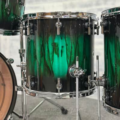 Sonor SQ2 Beech 5pc Drum Set Green Burst over African Marble Gloss image 7