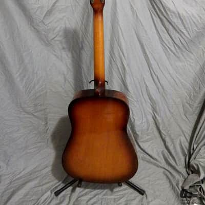Vintage Global Acoustic Guitar (1970s, Sunburst) image 11