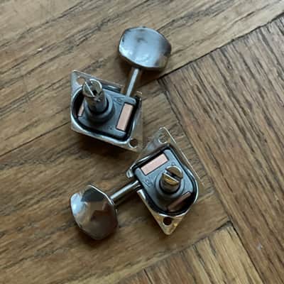 Set of 2 Fender F Tuning machine vintage 1990 - Chrome image 3