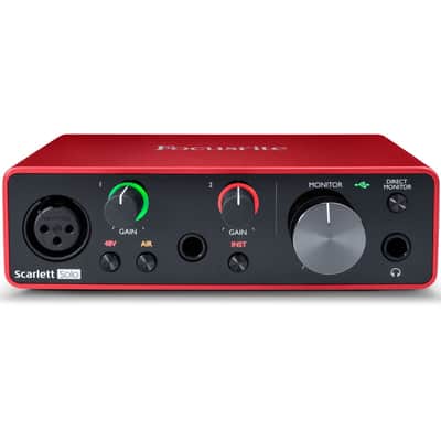 Focusrite Scarlett Solo 4rd Gen USB Audio Interface Bundle Mic Stand + Pop Filter + XLR Cable image 4