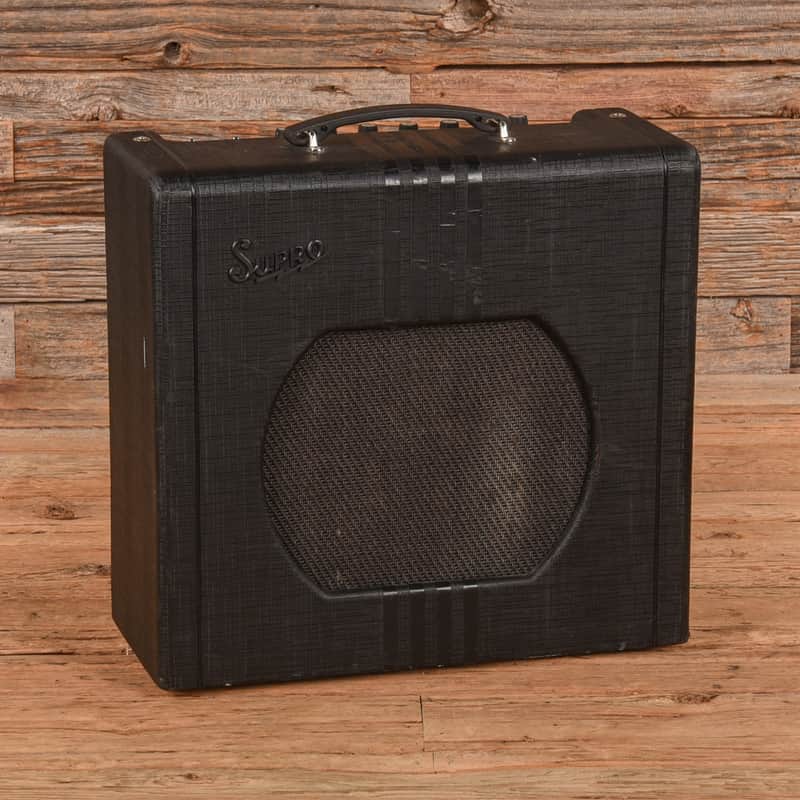 Supro 1822R Delta King 12 15-Watt 1x12" Guitar Combo Black image 1