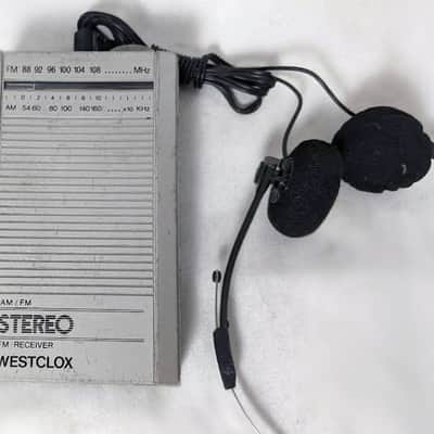 Westclox AM/FM Stereo Radio Model 80161 - with Headphones – Silver image 2
