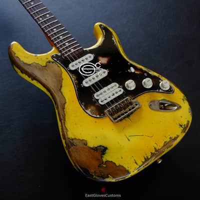 Fender Stratocaster HSS TV Yellow Heavy Aged Relic image 13