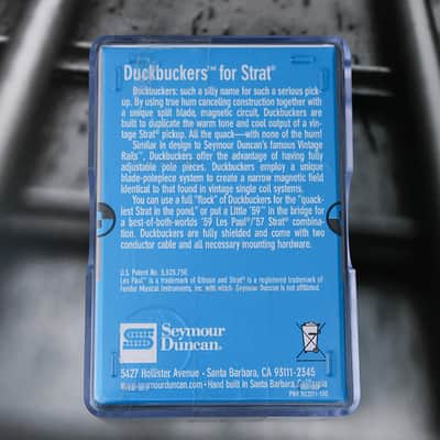 Seymour Duncan SDBR-1n Duckbucker Strat Neck / Mid Pickup - Black image 2