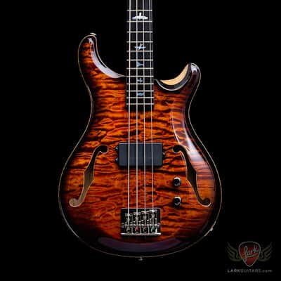 PRS Private Stock #5913 January 2016 GOTM Hollowbody Bass 4 - Electric Tiger Smoked Burst (152) image 1