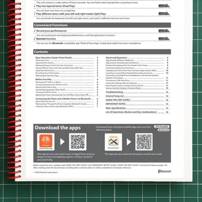 Roland FP-30X — 2 in 1 Owners Manual User Instructions — 40 Pages — USA Made