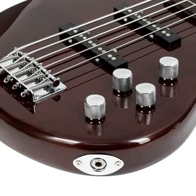 🎸5 String Glarry "EyeBuzz" S Style Electric Bass Guitar +Rosewood Fretboard Soft +Case/Gig Bag +Strap+Cable +Pick!🎸 image 4