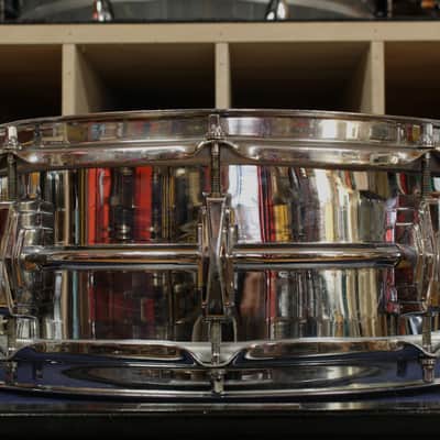 Late 1950s WFL "Super 400" 5x14 Chrome Over Brass Snare Drum image 2