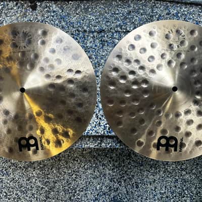 Meinl 15" Pure Alloy Extra Hammered Hi-Hat Cymbals (Pair) 2017 - Present - Traditional image 1