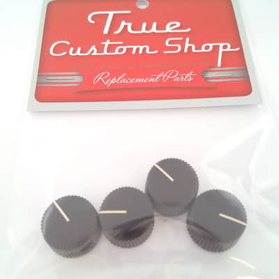 True Custom Shop® Vintage Style "Radio Amplifier Knobs for Fender Amps Black 4pk image 3