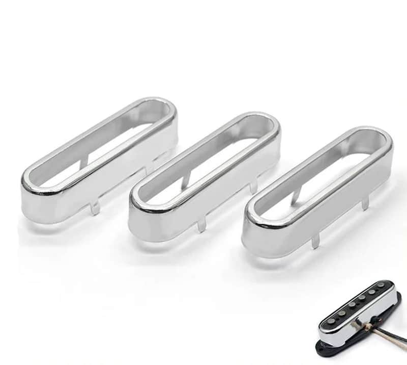 3PCS Guitar Brass Single Coil Pickup Strat Style Covers Set image 1
