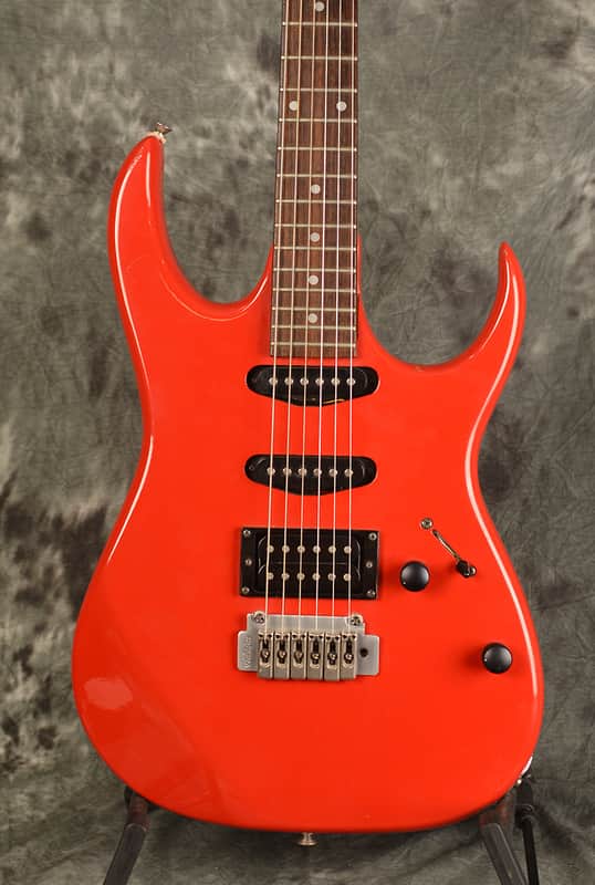 Ibanez EX Series Double Cut S Style HSS 80s Red W Deluxe Gigbag