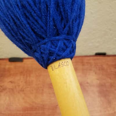 Grover TT-1 Gong/Tam Tam Mallet, Early 2000s Blue yarn w/wood shaft image 7