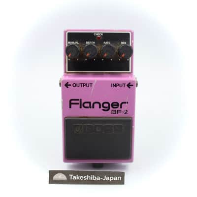 Boss BF-2 Flanger 1982 Made In Japan Black Label ACA Vintage Guitar Effect Pedal 238800 image 1