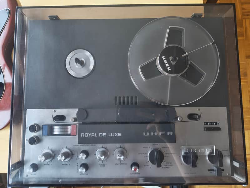 UHER Royal de Luxe reel-to-reel tape recorder + dust cover & wooden case Made in West Germany image 1