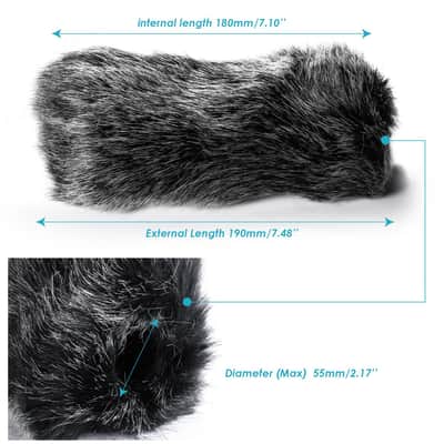 Outdoor Microphone Furry Windscreen Muff For Mic-01 Mic108 Mic-121 Stereo Microphone image 4