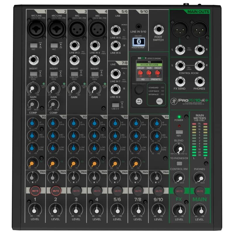 Mackie ProFX10v3+ 10-Channel Analog Mixer w/ Enhanced FX, USB Recording Modes, & Bluetooth image 1