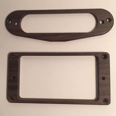 Guilford Indian Rosewood Flat H/S Humbucker Strat Pickup Ring Set - USA image 1
