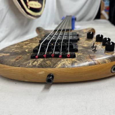 Warwick Limited Edition #39 of 100 Teambuilt Corvette $$ Double Buck 5-String Bass 2019 - Natural Transparent Satin Multicolor image 16